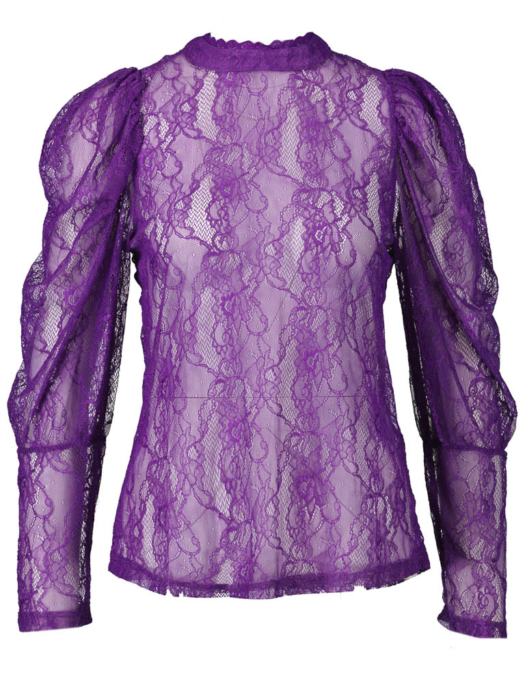 Co Couture Blouse Leena Lace Blouse Paars Dames