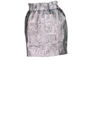Co Couture Mini Rok Vino Metallic Skirt Zilver Dames